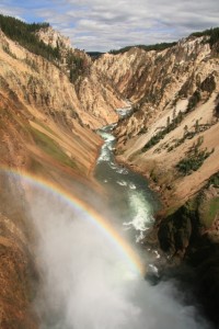 rainbow in canyon
